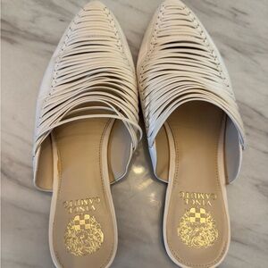 Vince Camuto Cream Mules with Minimalist Design Size 10